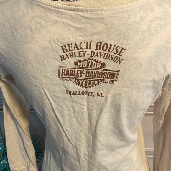 Womens  Harley  Davidson, color block bling, canvas, shirt, small - Picture 4 of 8